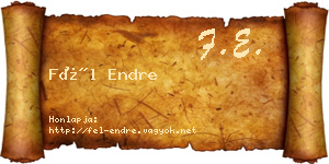 Fél Endre névjegykártya