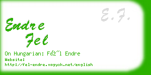 endre fel business card